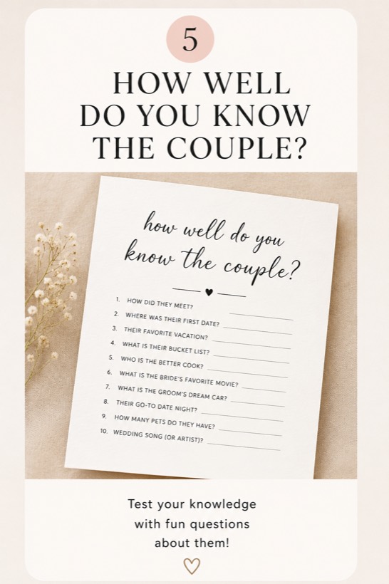 Wedding guest game idea 5