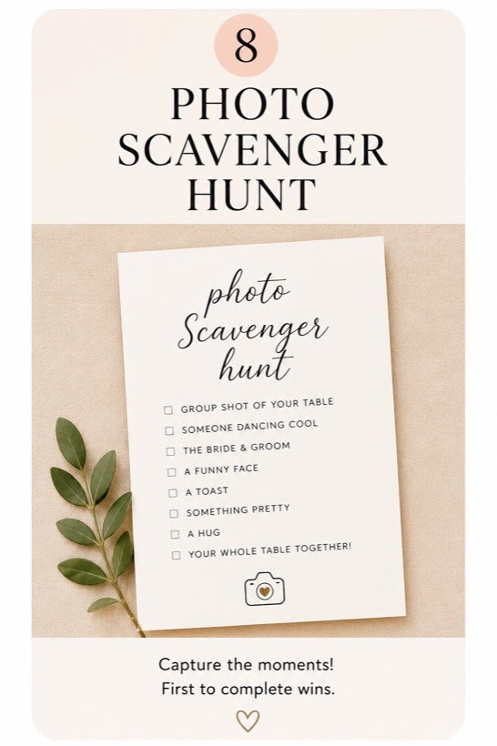 Wedding guest game idea 8