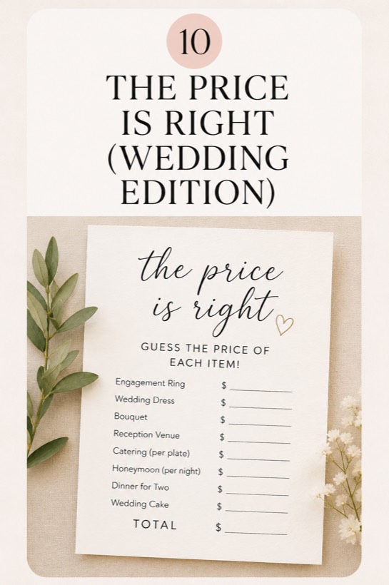 Wedding guest game idea 10