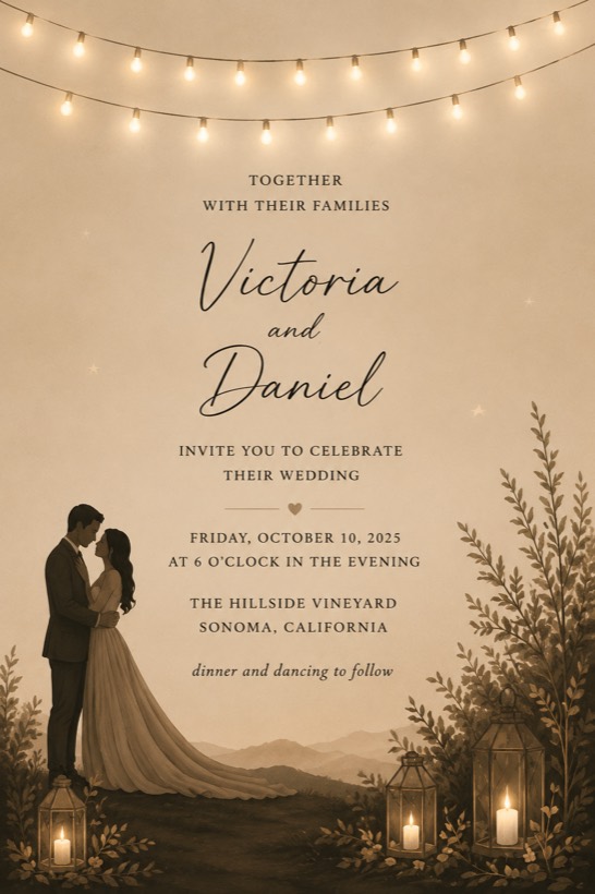 Wedding invitation design idea 5